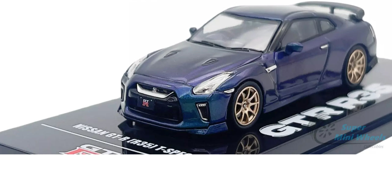 NISSAN GT-R (R35) T-SPEC RHD MIDNIGHT PURPLE 1/64 BY INNO MODELS IN64-R35TS-MP