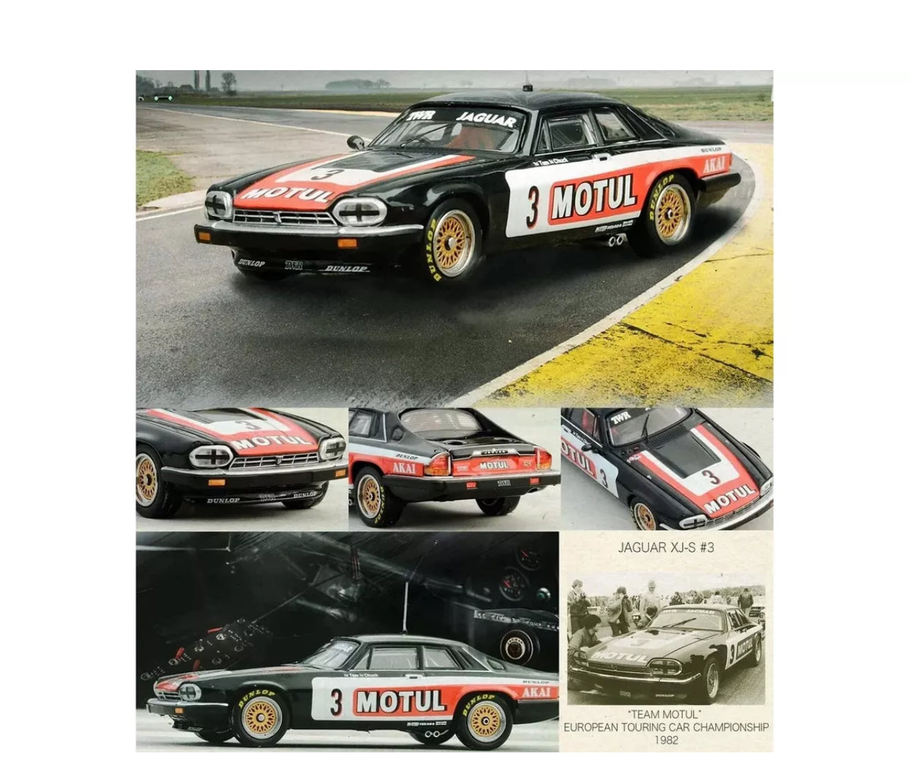 JAGUAR XJ-S RHD #3 TWR MOTUL "ETCC" 1982 1/64 DIECAST INNO MODELS IN64-XJS-TWR3