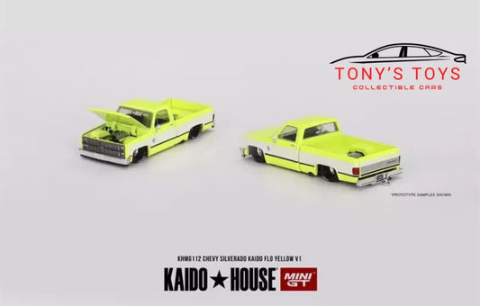 Kaido House x MINI GT 1:64 Chevrolet Silverado KAIDO Flo Model Car